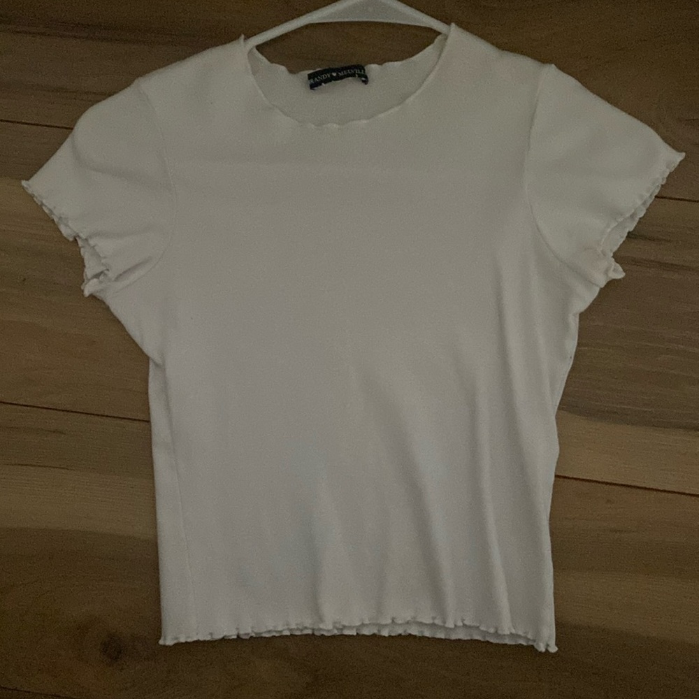 brandy melville cropped white shirt